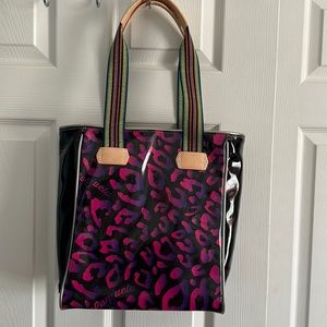 Consuela Tote Hot Pink/Purple Cheetah print